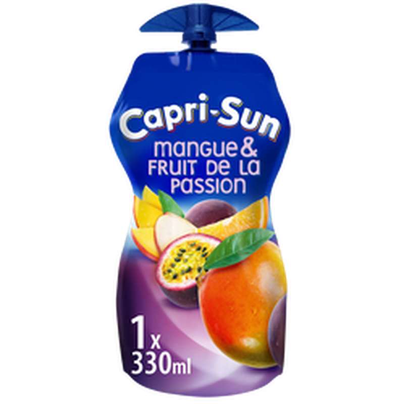 Pack de 15 gourdes de Capri Sun Mangue- fruit de la passion ,0.33 cl